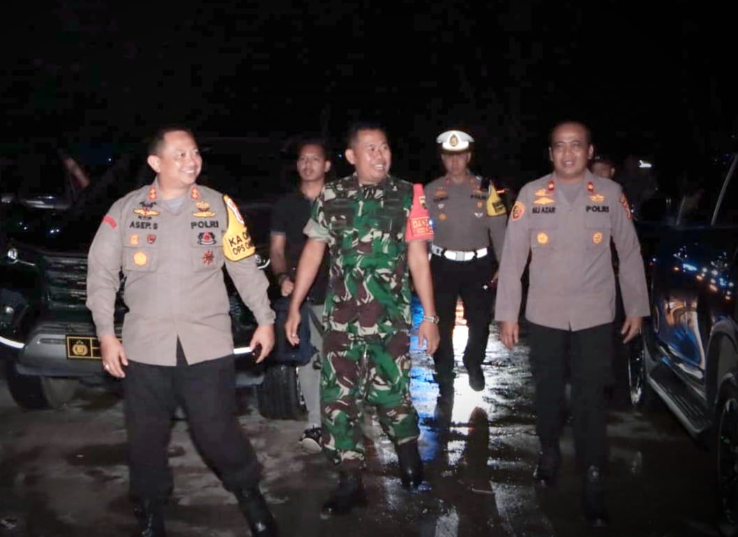 Kapolres dan Dandim Siak Kunjungi Posko Paslon Pilkada untuk Jaga Stabilitas Pasca Pencoblosan