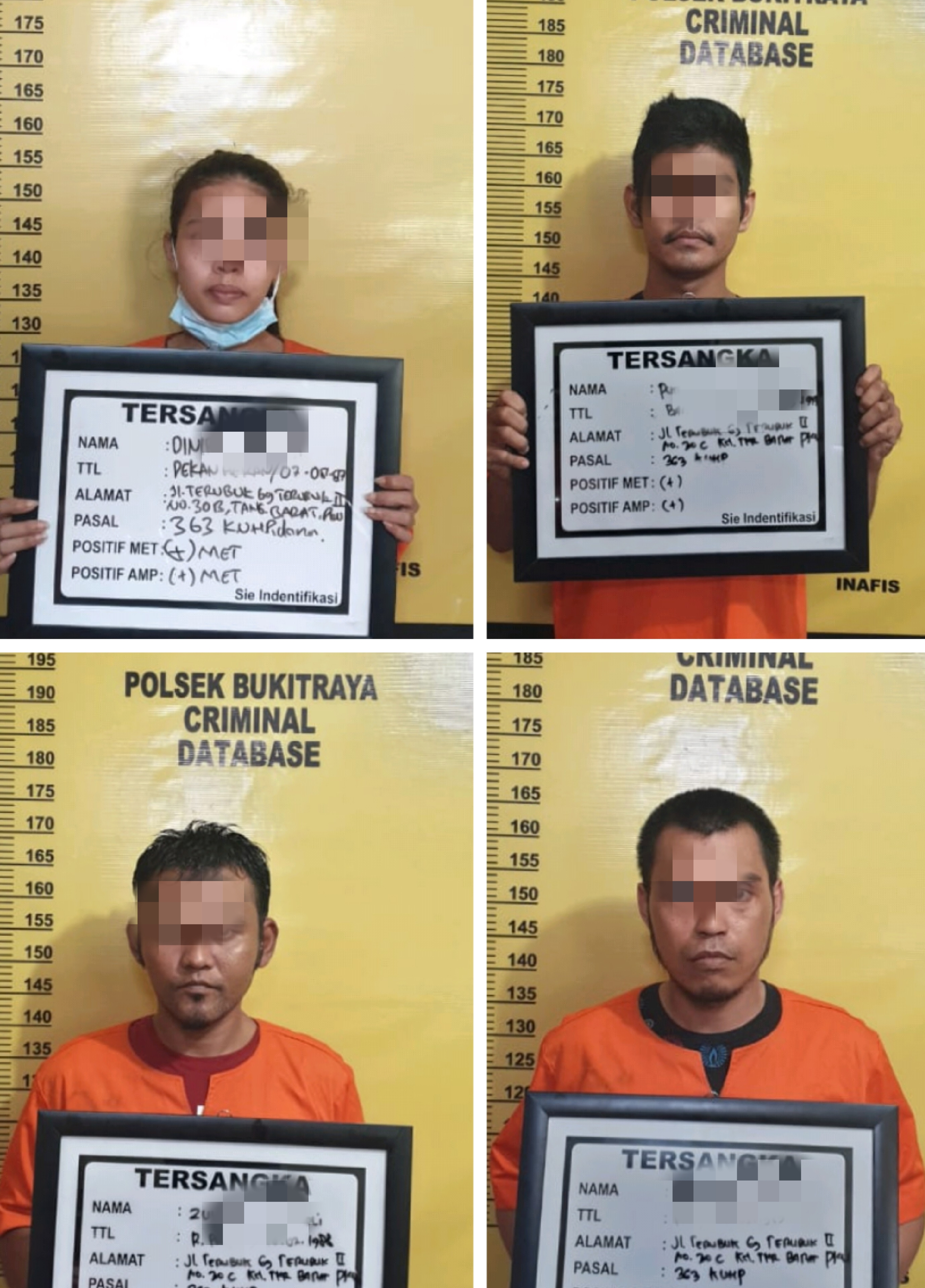 Pasutri Serta Dua Rekannya Bobol Rumah Tetangga