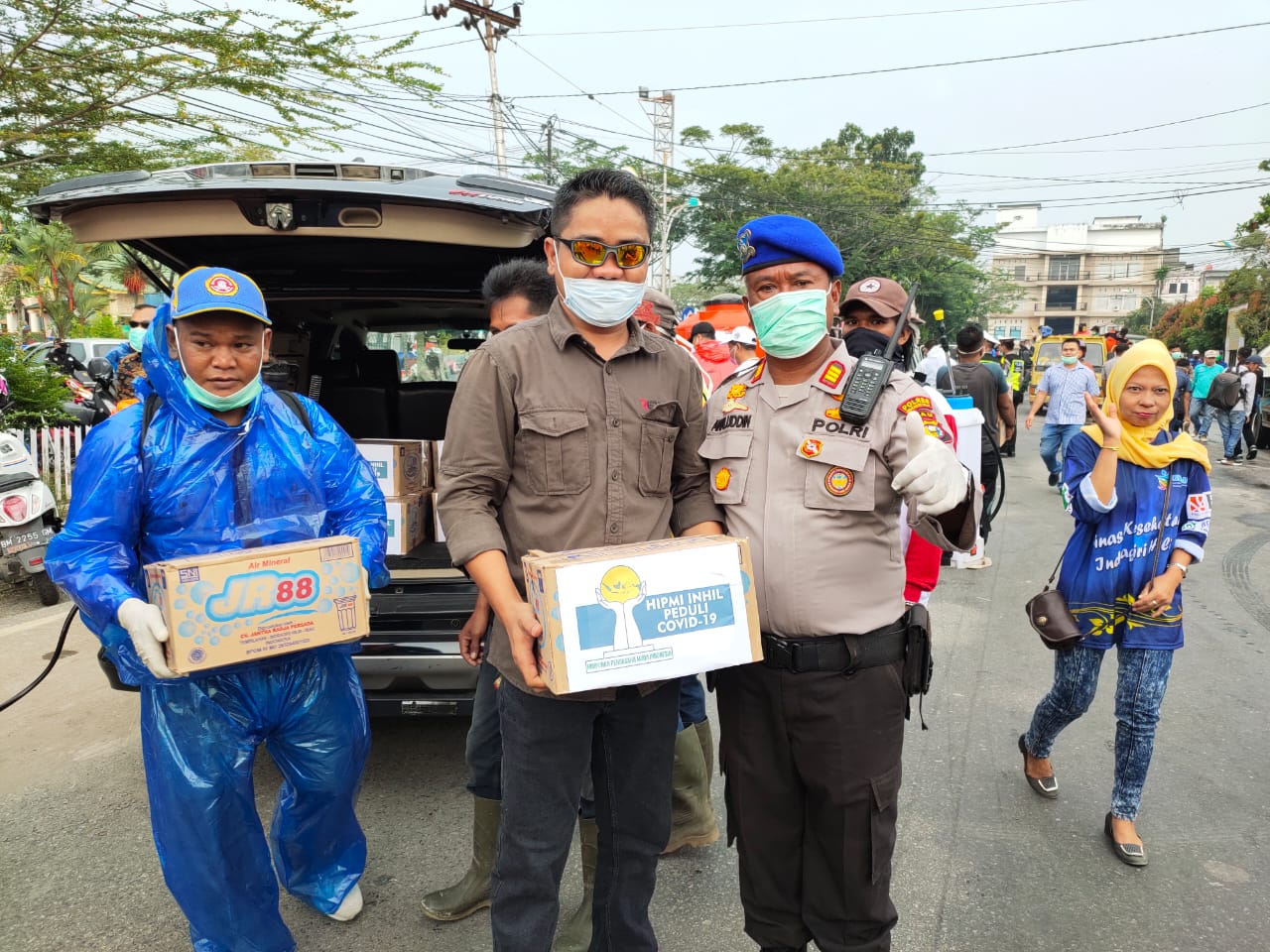 BPC HIPMI Inhil Ikut Partisipasi Antisipasi Covid-19