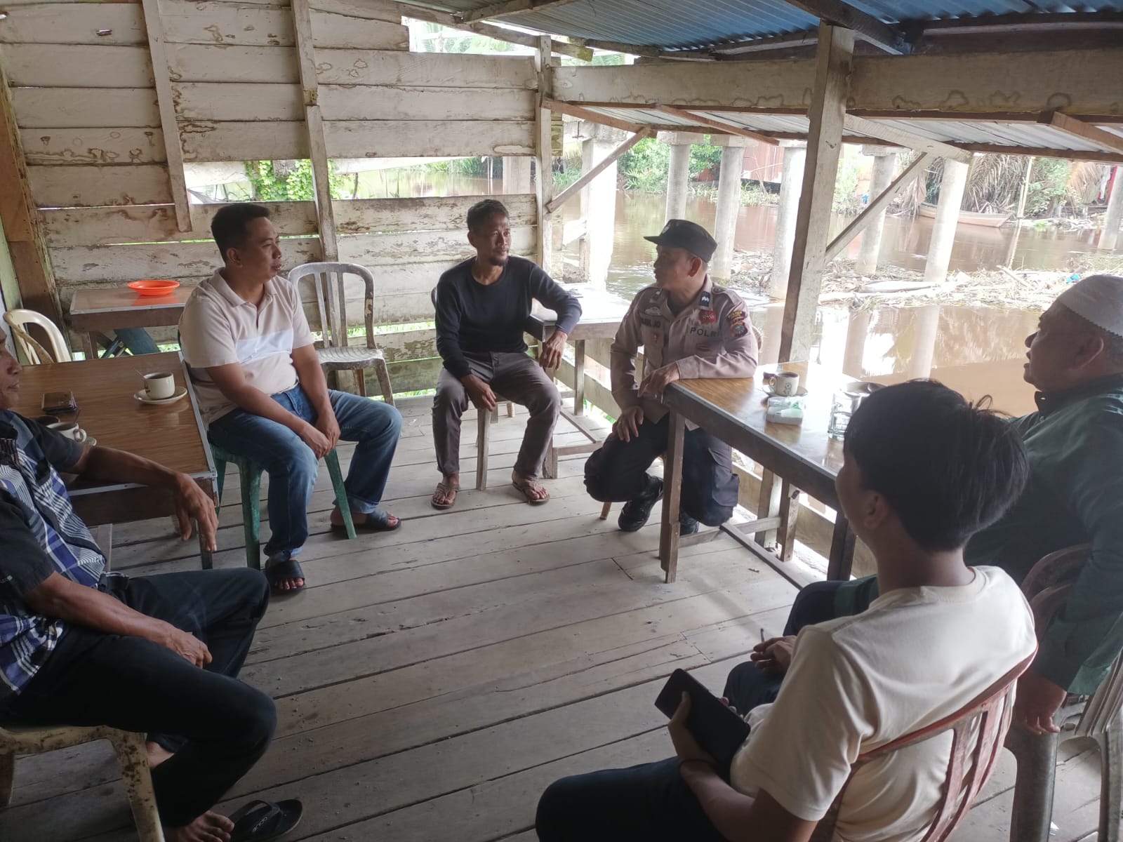 Kanit Binmas Polsek Sungai Batang Cooling System, Imbau Masyarakat Jaga Kamtibmas Jelang Pemilu 2024