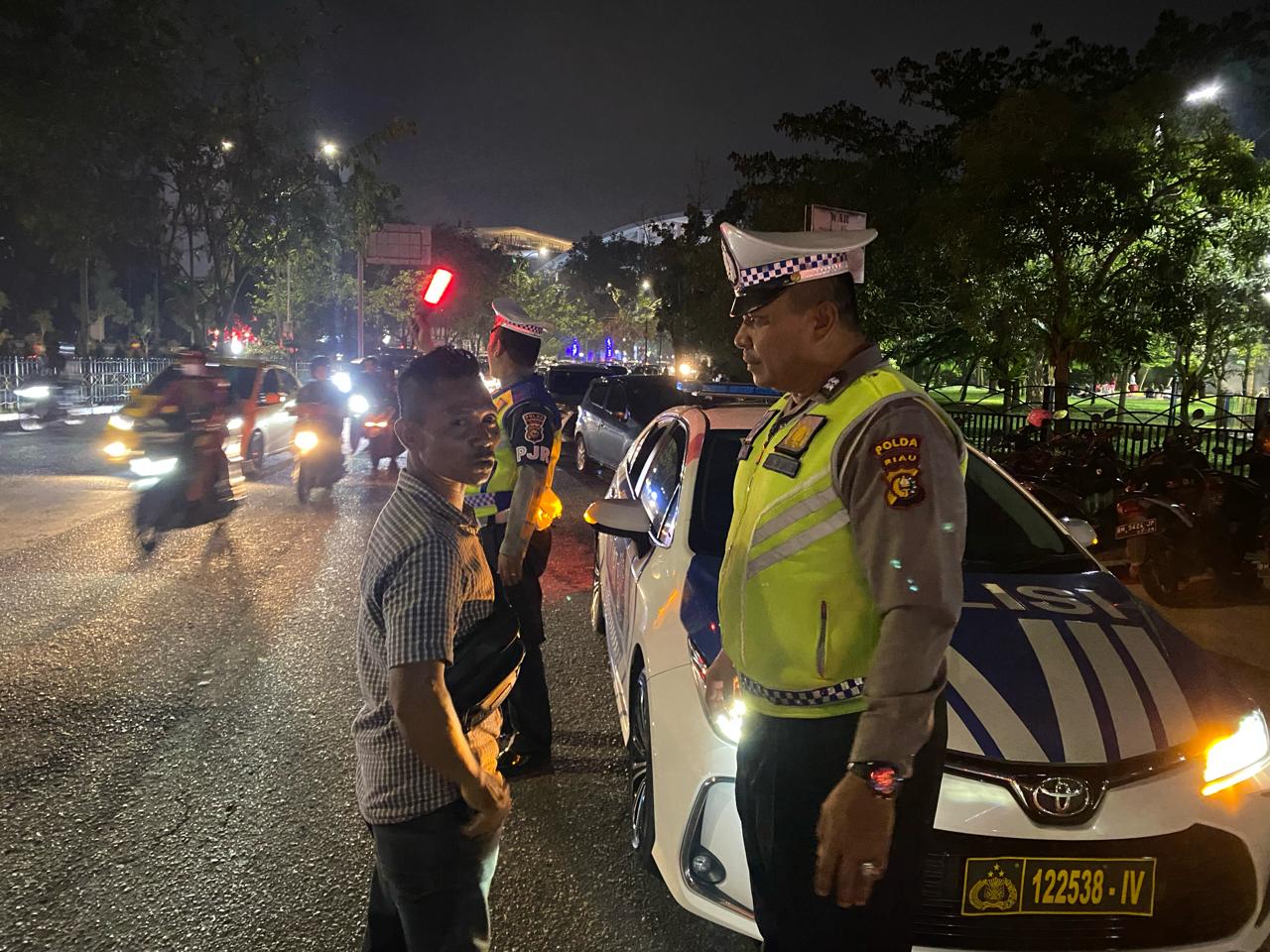 Ditlantas Polda Riau Tingkatkan Patroli Blue Light Usai Pemilu 2024