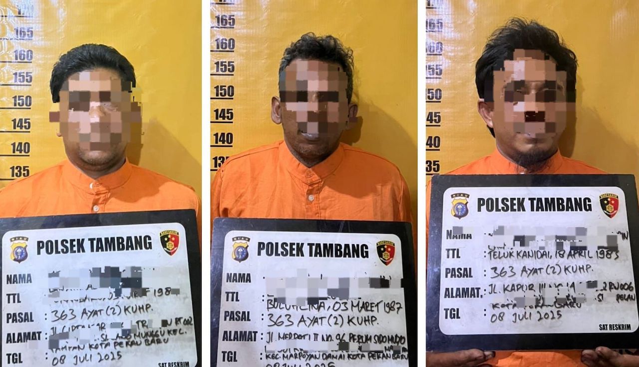 Polisi Ungkap Kasus Pencurian Atap Seng di Perumahan Mutiara Aishafa Kampar, Tiga Tersangka Diamankan