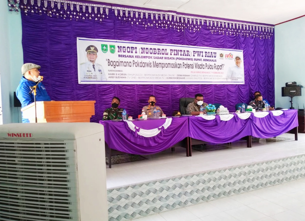 HPN 2021 PWI Riau di Pulau Rupat Diawali Dengan Ngopi