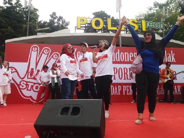 Istri Menteri Sampai Kapolri Kampanye Anti Narkoba-Pornografi di Bundaran HI