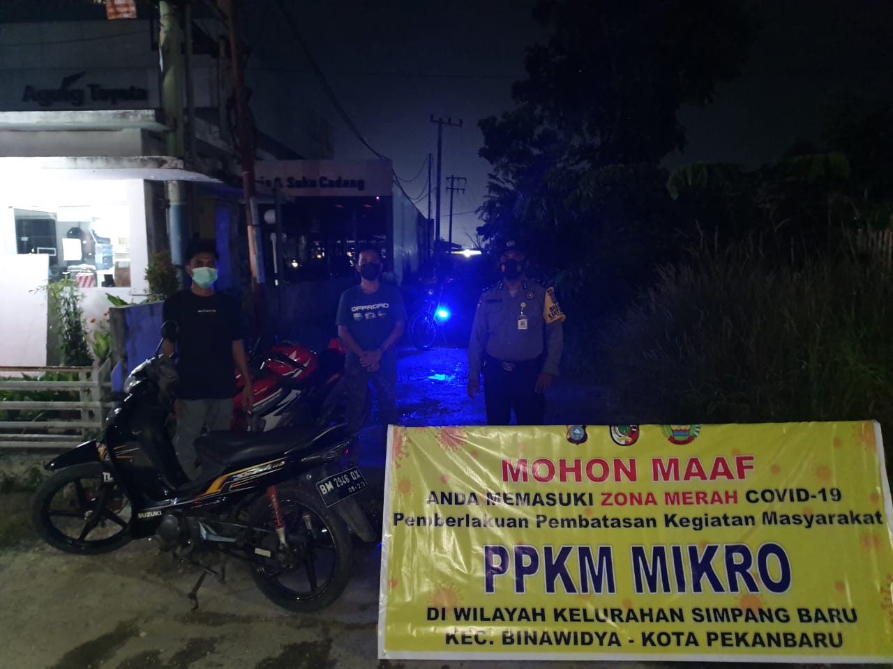 Sekat Akses Keluar Masuk, 7 Kelurahan di Kawasan Polsek Tampan 'Micro Lockdown'