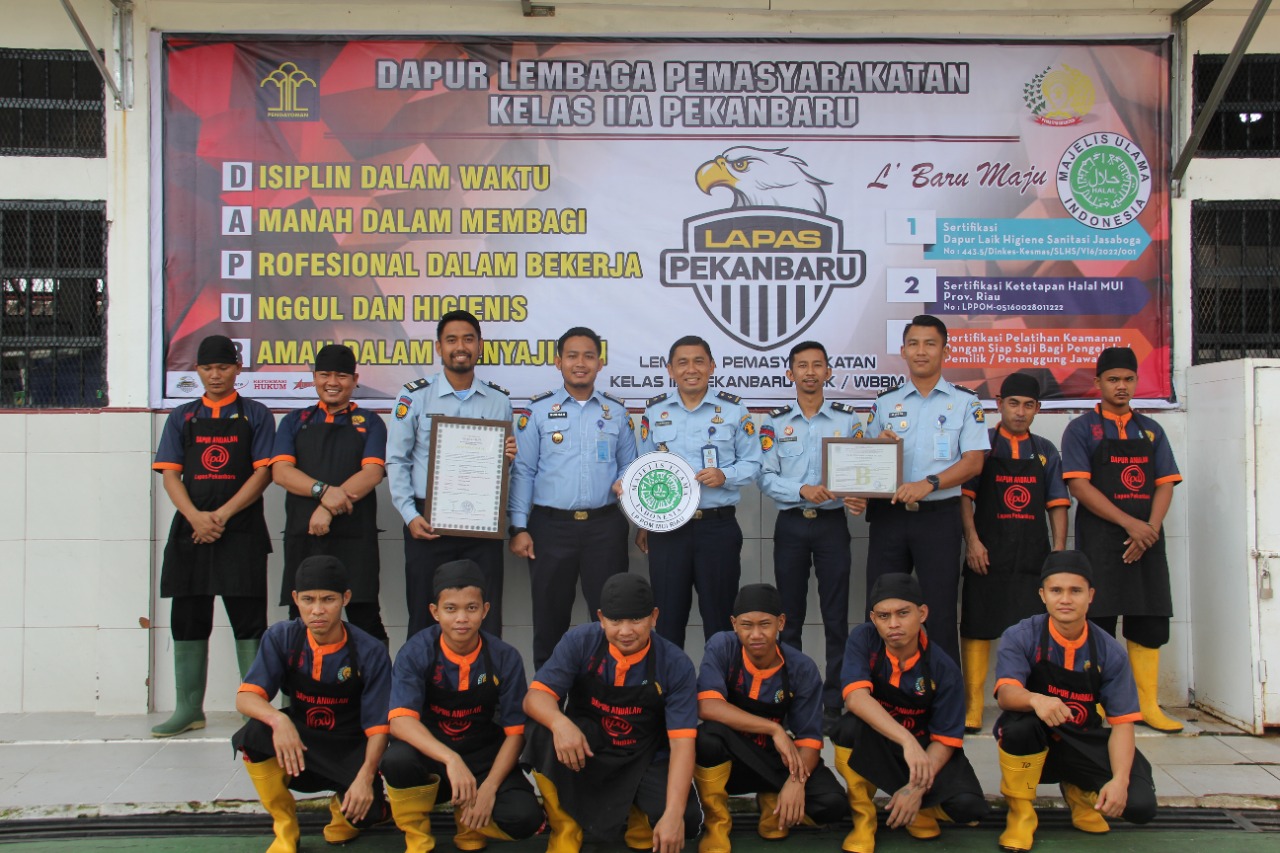 Dapur Lapas Kelas IIA Pekanbaru Bersertifikat Halal
