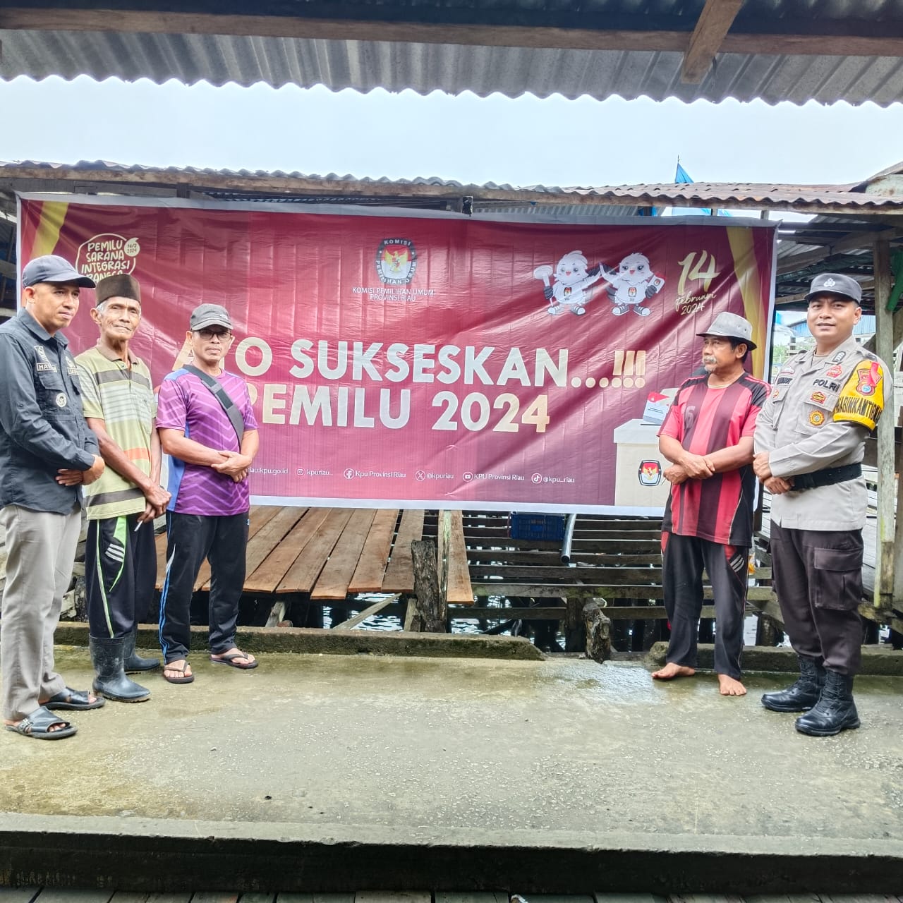 Cooling System, Polsek Pelangiran Kerahkan Babinkamtibmas Kampanyekan Pemilu Damai