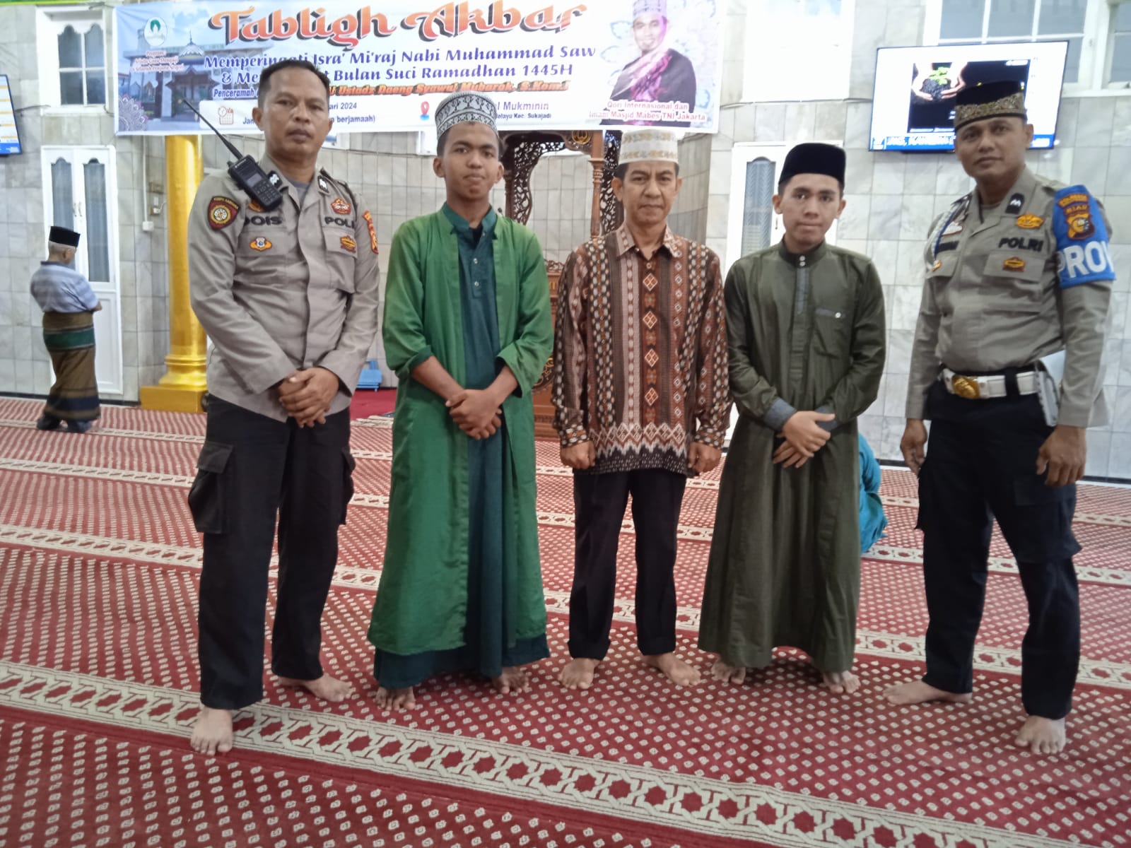 Usai Berdialog dengan Jemaah Masjid Baituk Mukminin, Polsek Sukajadi Sosialisasikan Cooling System
