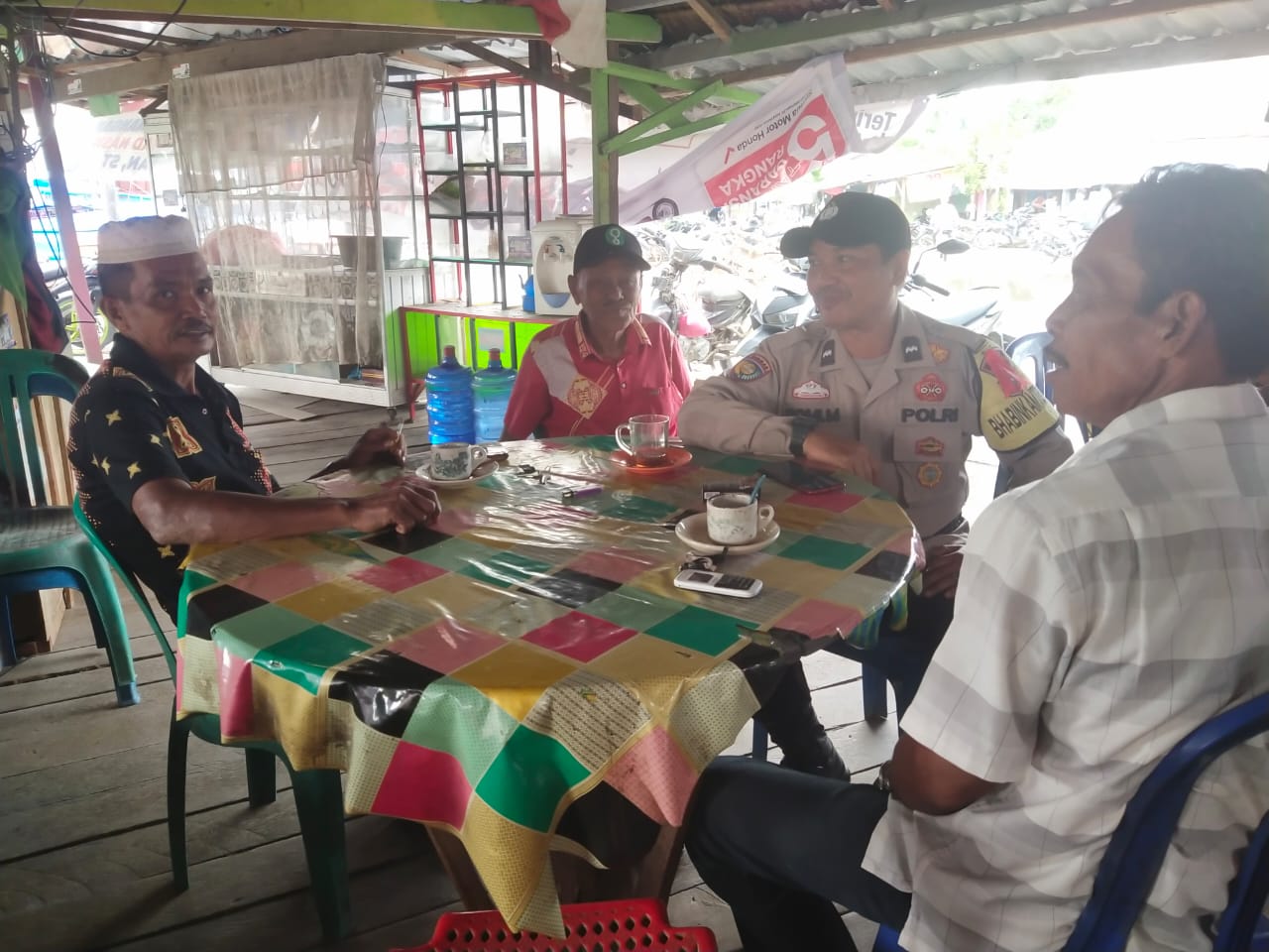 Polsek Batang Tuaka Gelar Cooling System Pemilu Damai di Desa Sungai Luar