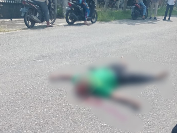 Tragis, Pesepeda di Bengkalis Tewas Terlindas Dump Truck di Jalan Kelapapati Laut