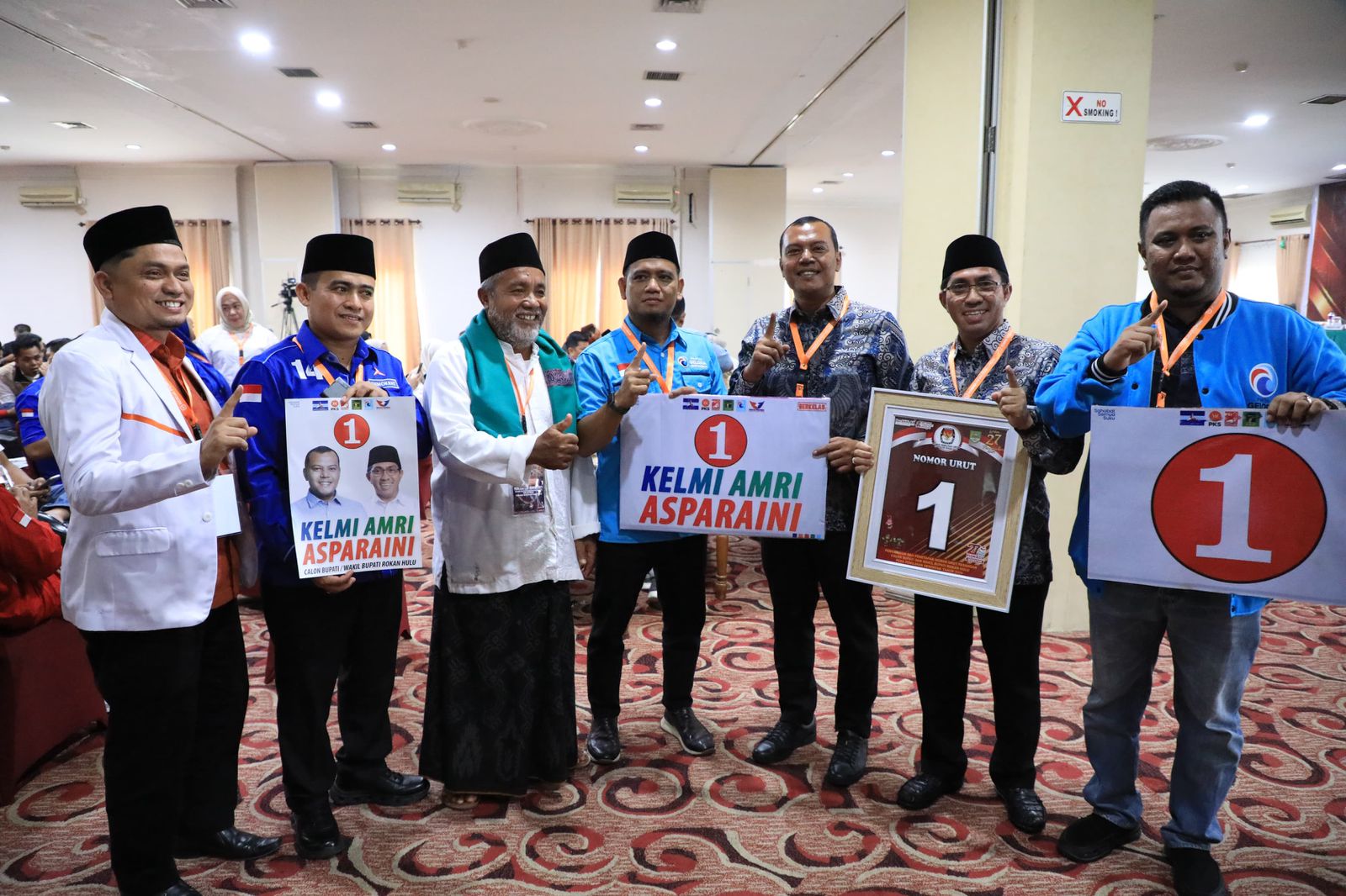 Kelmi Amri dan Asparaini Optimis dengan Nomor Urut 1 di Pilkada Rohul