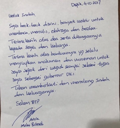 Berlinang air mata, pegawai Pemprov DKI ini bahagia suratnya dibalas Ahok