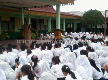 SMPN 7 Pekanbaru Dukung Program Kedisiplinan Satpol PP dan Disdik