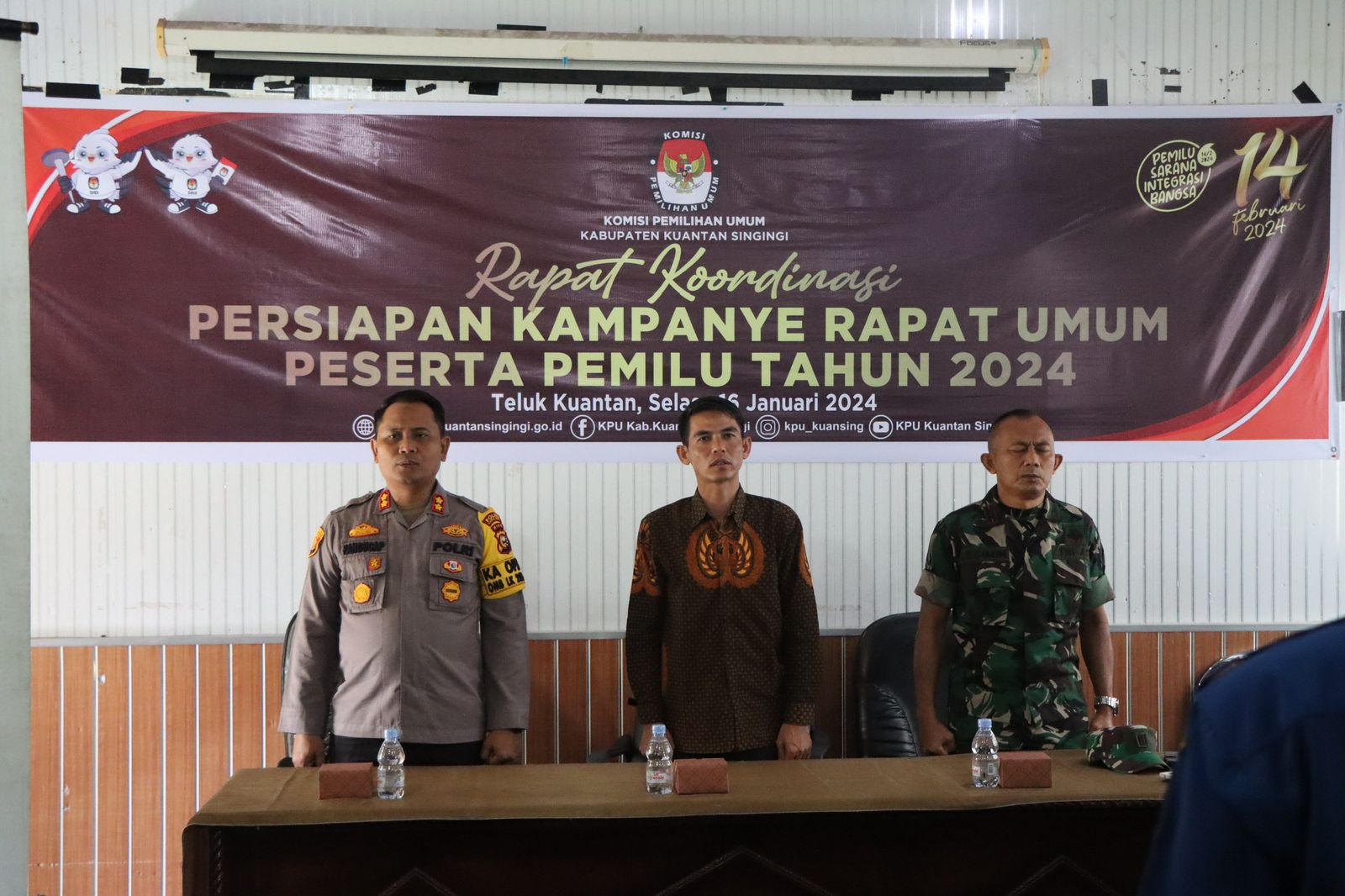 Kapolres Kuansing Hadiri Rapat Koordinasi Persiapan Kampanye Pemilu 2024