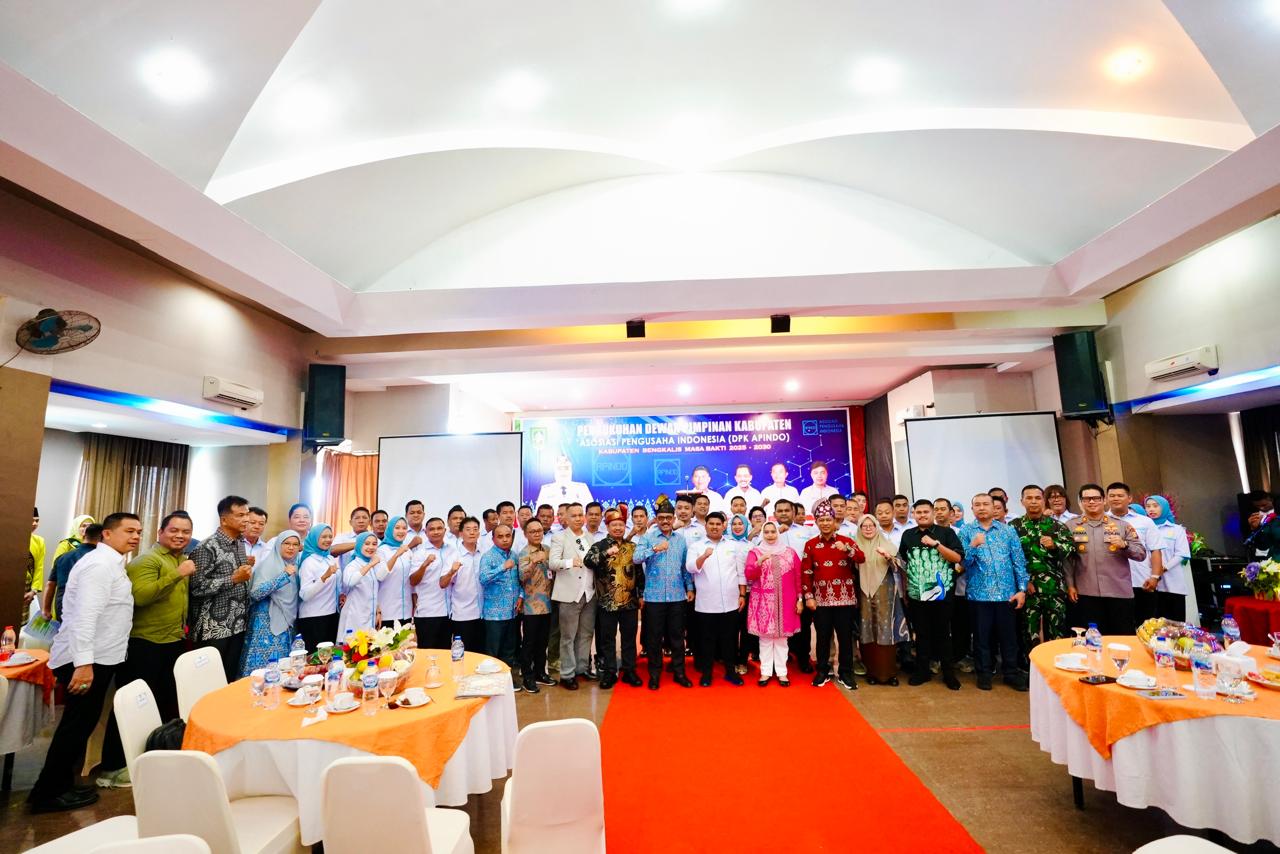 Muhammad Arsya Fadillah Resmi Pimpin APINDO Bengkalis, Bupati Kasmarni Dorong Dunia Usaha Inklusif