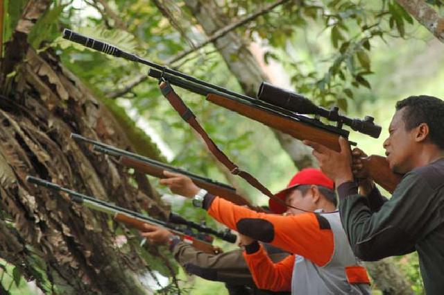 Perbakin Riau Sinergi dengan Polda Berantas Hama Babi