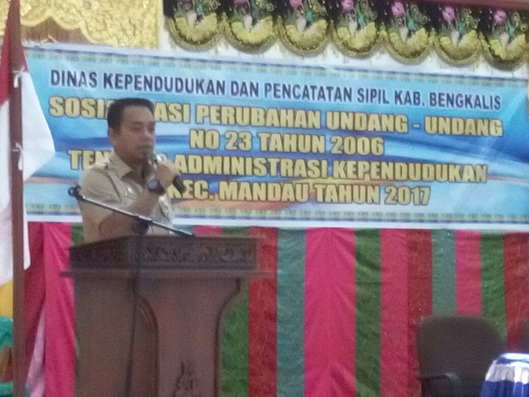 Disdukcapil Bengkalis Sosialisasi Perubahan UU Nomor.23 Tahun 2006