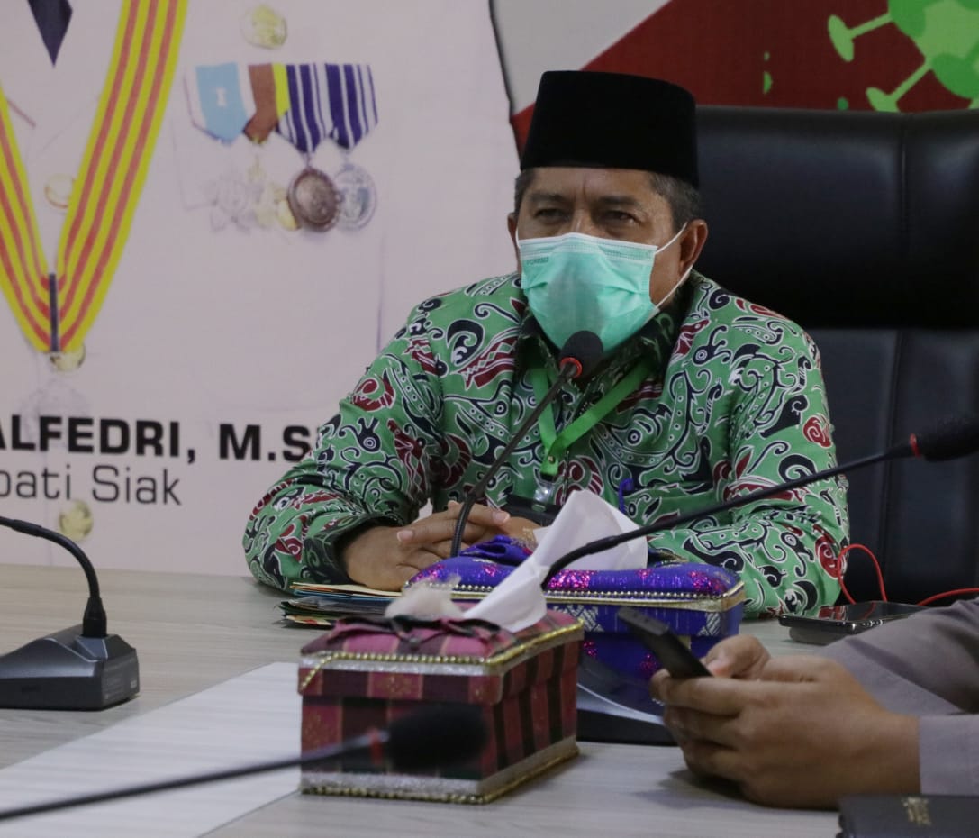 Bupati Siak Alfedri : Protokol Kesehatan COVID-19 Diperketat Berdasarkan Inpres Presiden Nomor 6 Tahun 2020