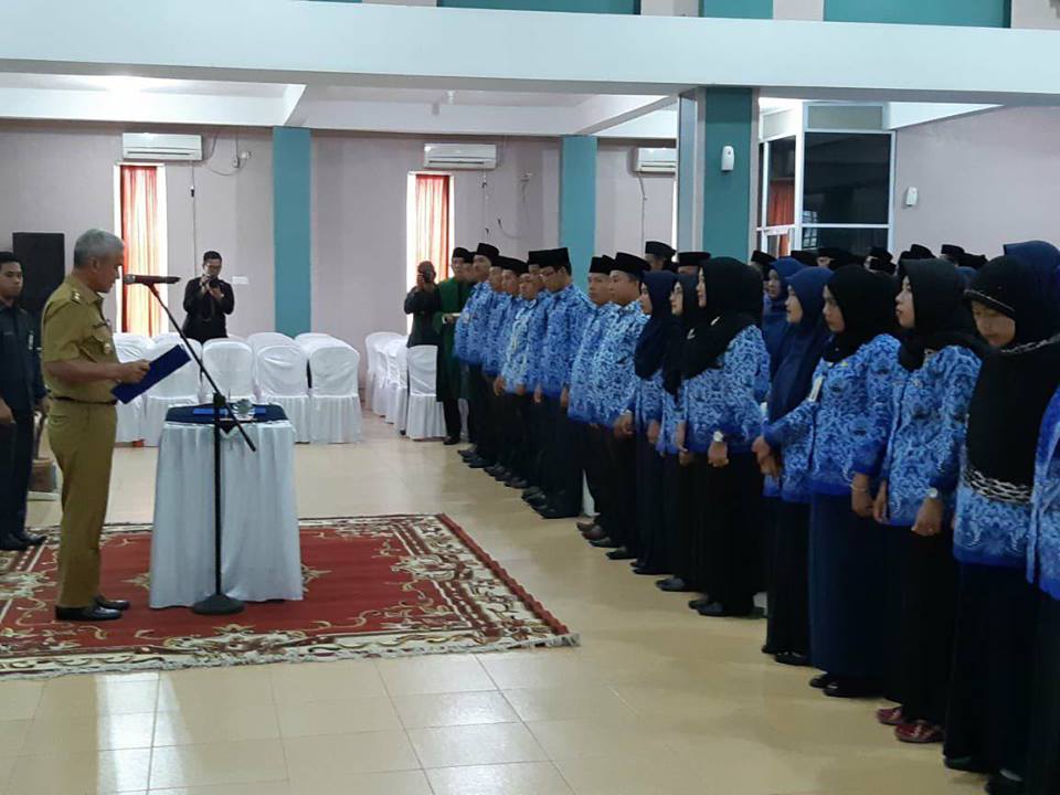 Pemkab Meranti Gelar Pelaksanaan Sumpah dan Janji PNS Dilingkungannya