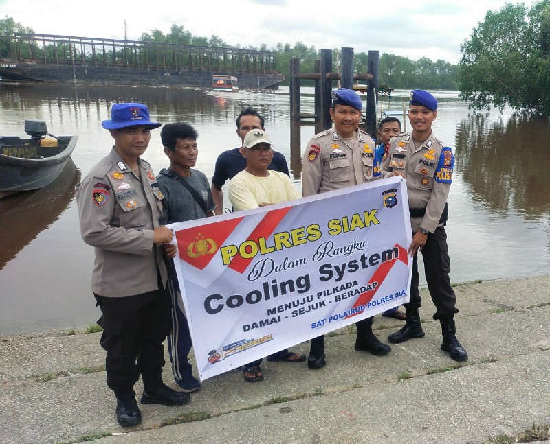 Sat Polairud Polres Siak Gelar Cooling System Jelang Pilkada Serentak 2024 di Kecamatan Siak