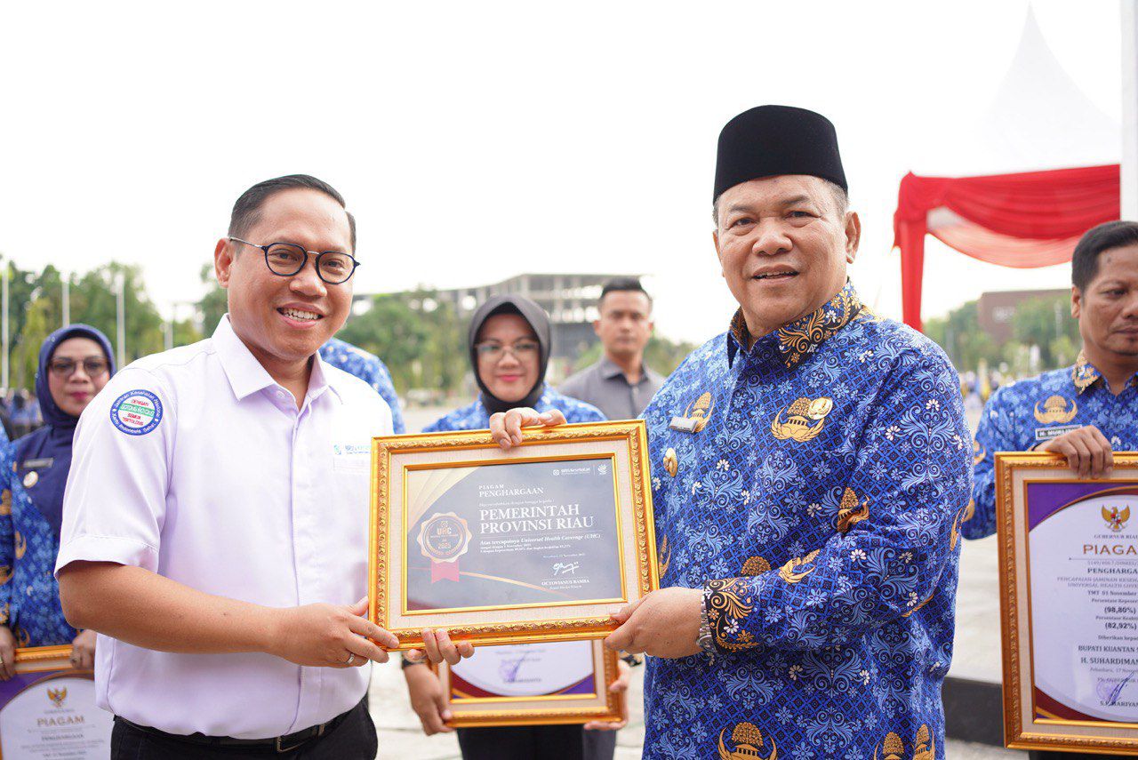 Pemprov Riau Raih Cakupan Kepesertaan UHC Capai 99,58 Persen