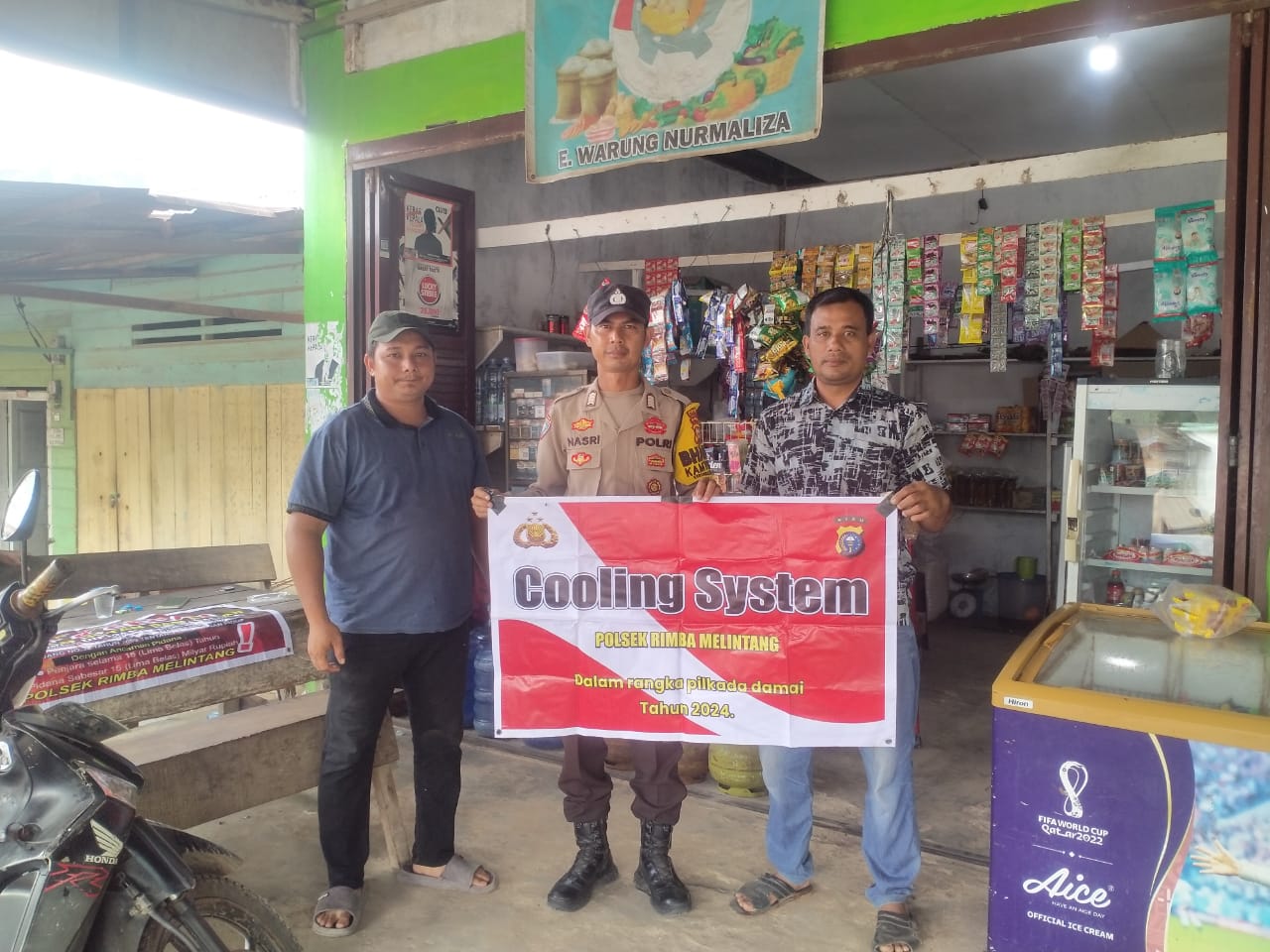 Bhabinkamtibmas Pematang Botam Ajak Warga Jaga Persatuan Menjelang Pilkada Rokan Hilir 2024