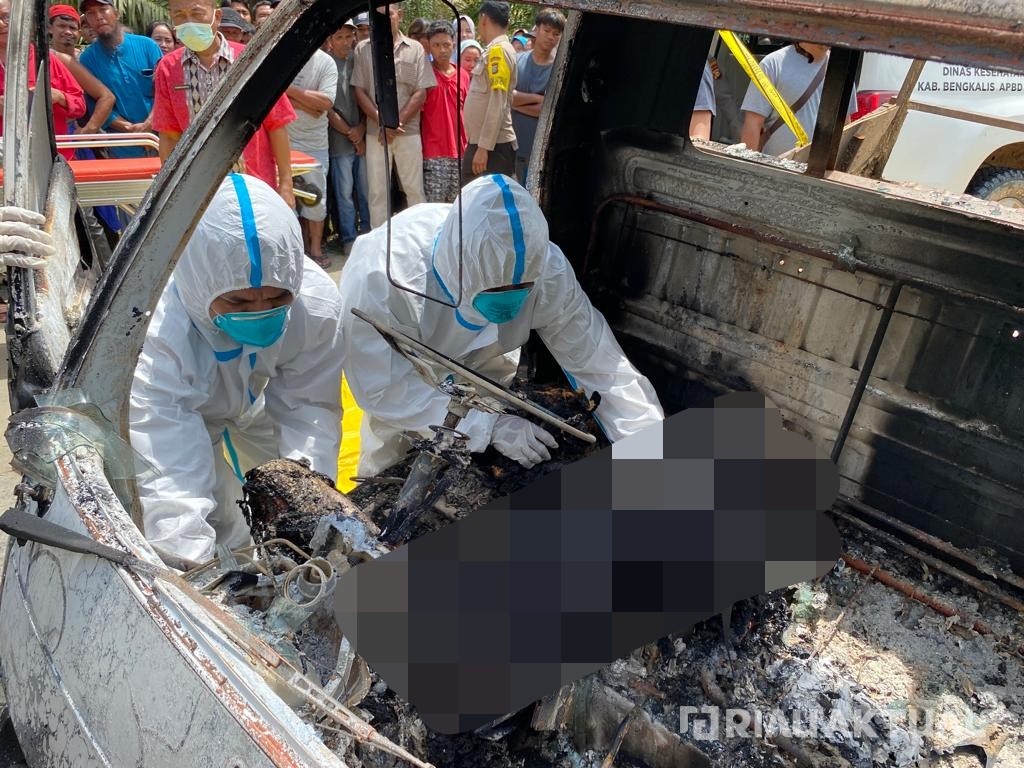 Pengemudi Pickup Yang Ditemukan Tewas Terbakar di Bengkalis Ternyata Korban Pembunuhan