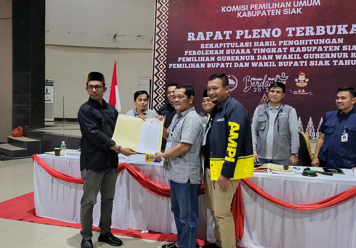 Pleno KPU Rampung, Afni-Syamsurizal Menangkan Pilkada Siak