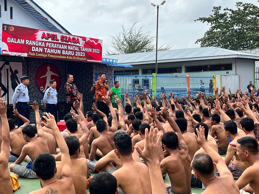 Cek Lapas Kelas IIA Bengkalis, Napi Diminta Untuk Tidak Jadi Provokator Melarikan Diri