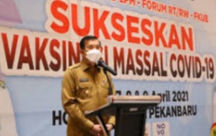 Pemko Pekanbaru Kembali Gelar Vaksinasi Massal, Ditinjau Langsung Presiden Jokowi