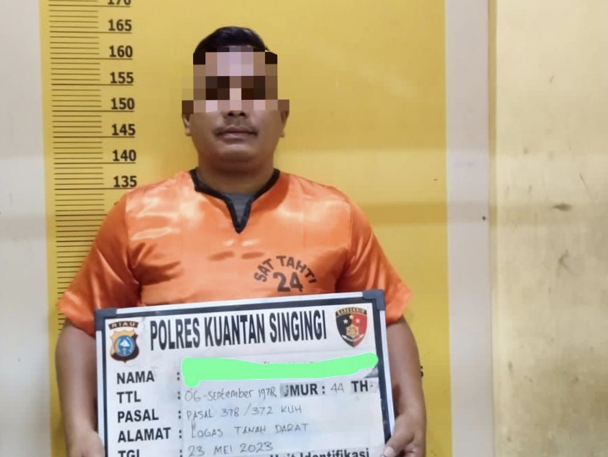 Sat Reskrim Polres Kuansing Ungkap Kasus Penipuan Jual Beli Tanah Senilai Rp390 Juta