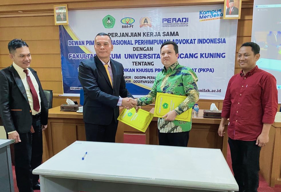 Peradi Pekanbaru MoU dengan FH Unilak