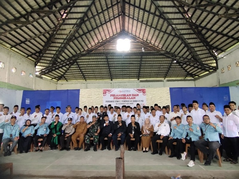 Aipda Suryadi Hadiri Pembekalan dan Pelantikan Pengawas TPS Kecamatan Enok Inhil