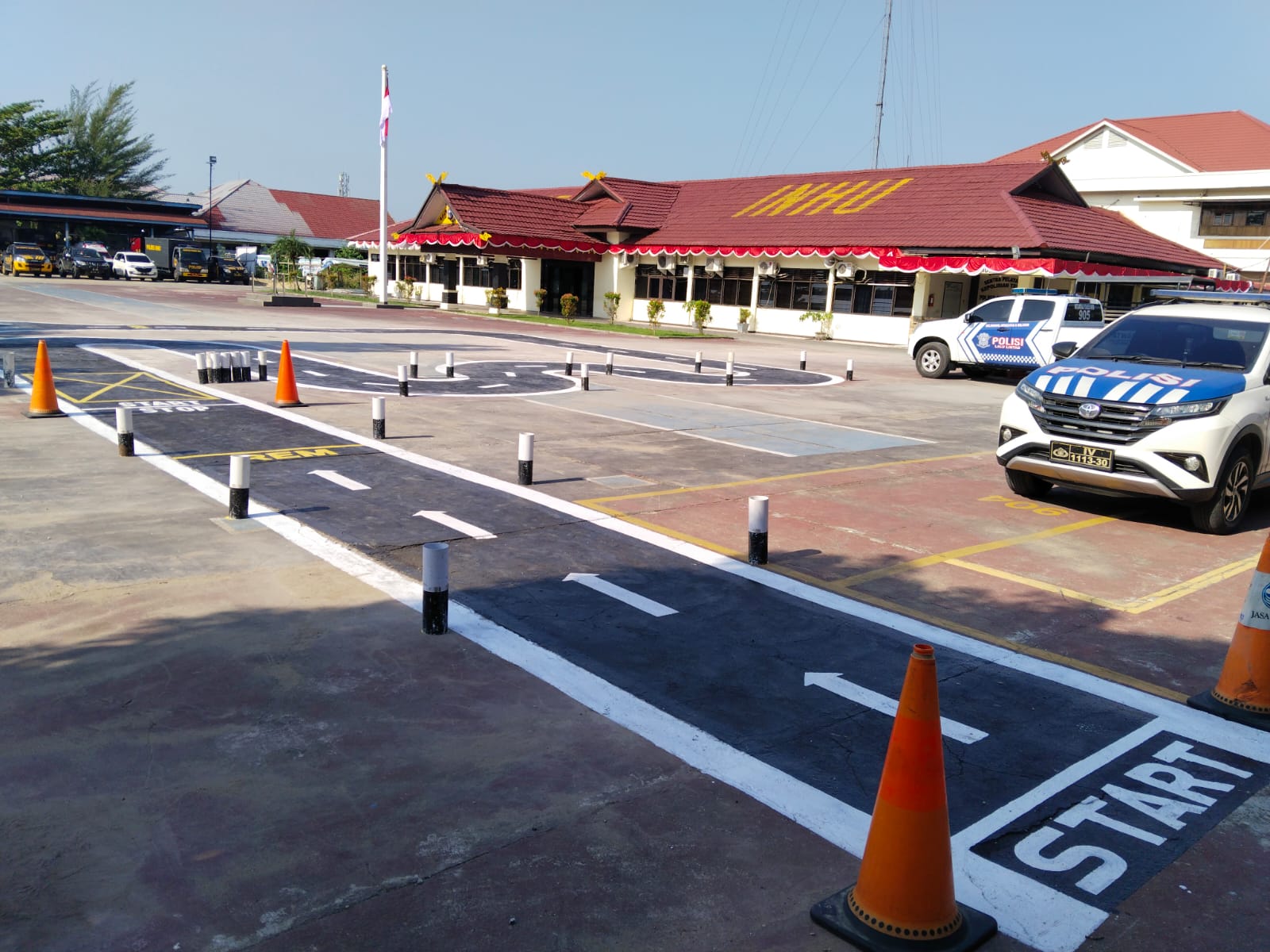Polres Inhu Gelar Uji Coba Lapangan Praktek SIM C Baru: Bentuknya yang Berbeda
