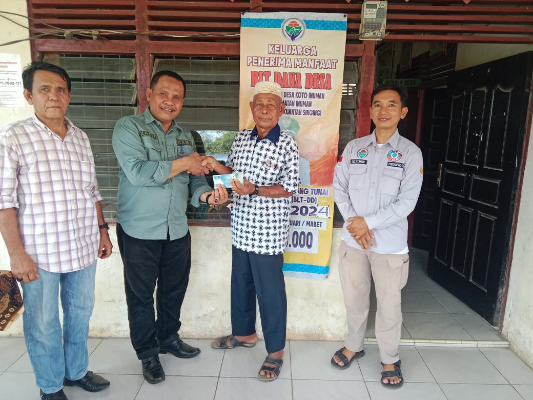 Salurkan BLT Dana Desa Triwulan Satu, Begini Harapan Kades Koto Inuman