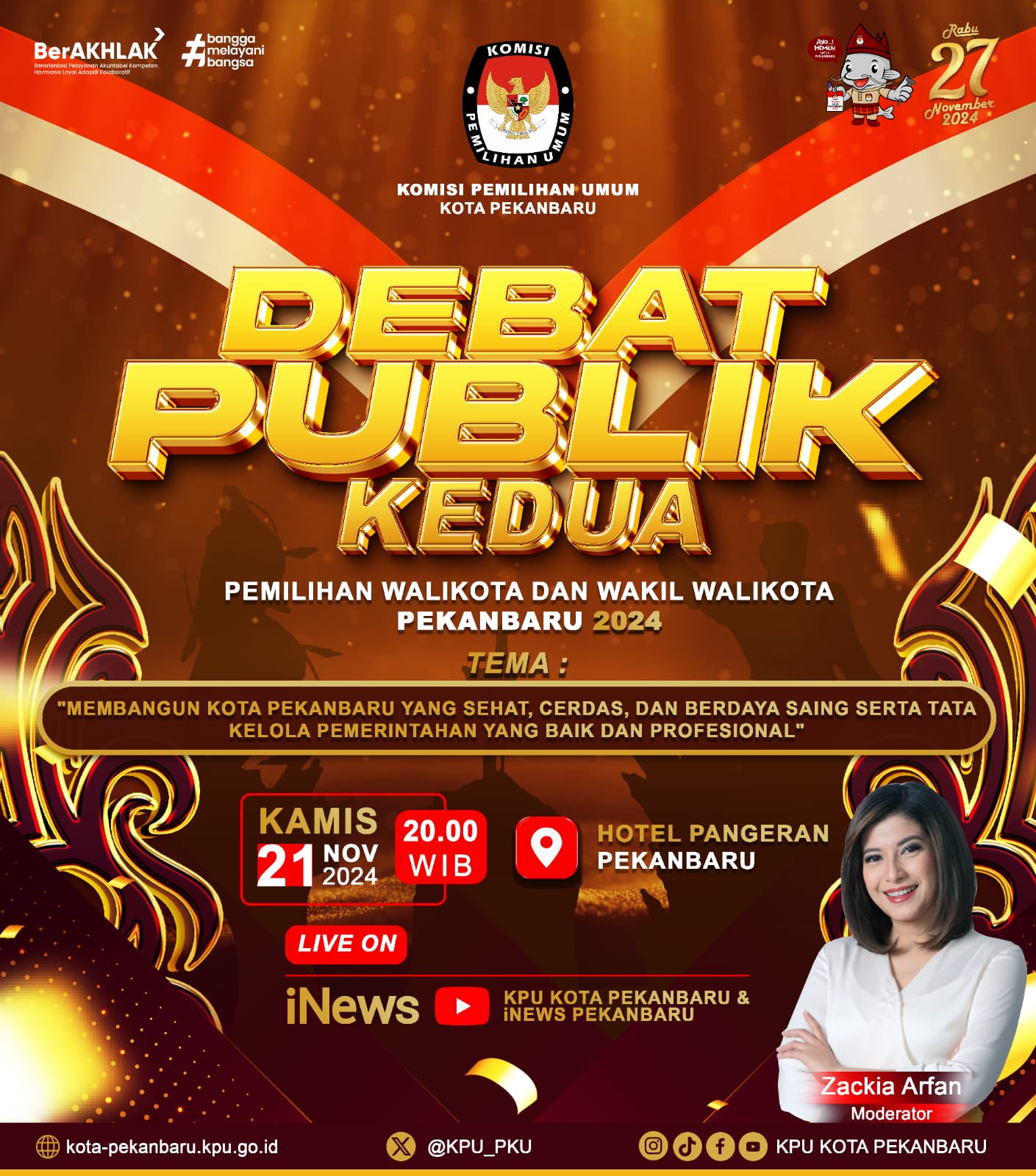 Lusa KPU Gelar Debat Publik Kedua Pemilihan Walikota Pekanbaru