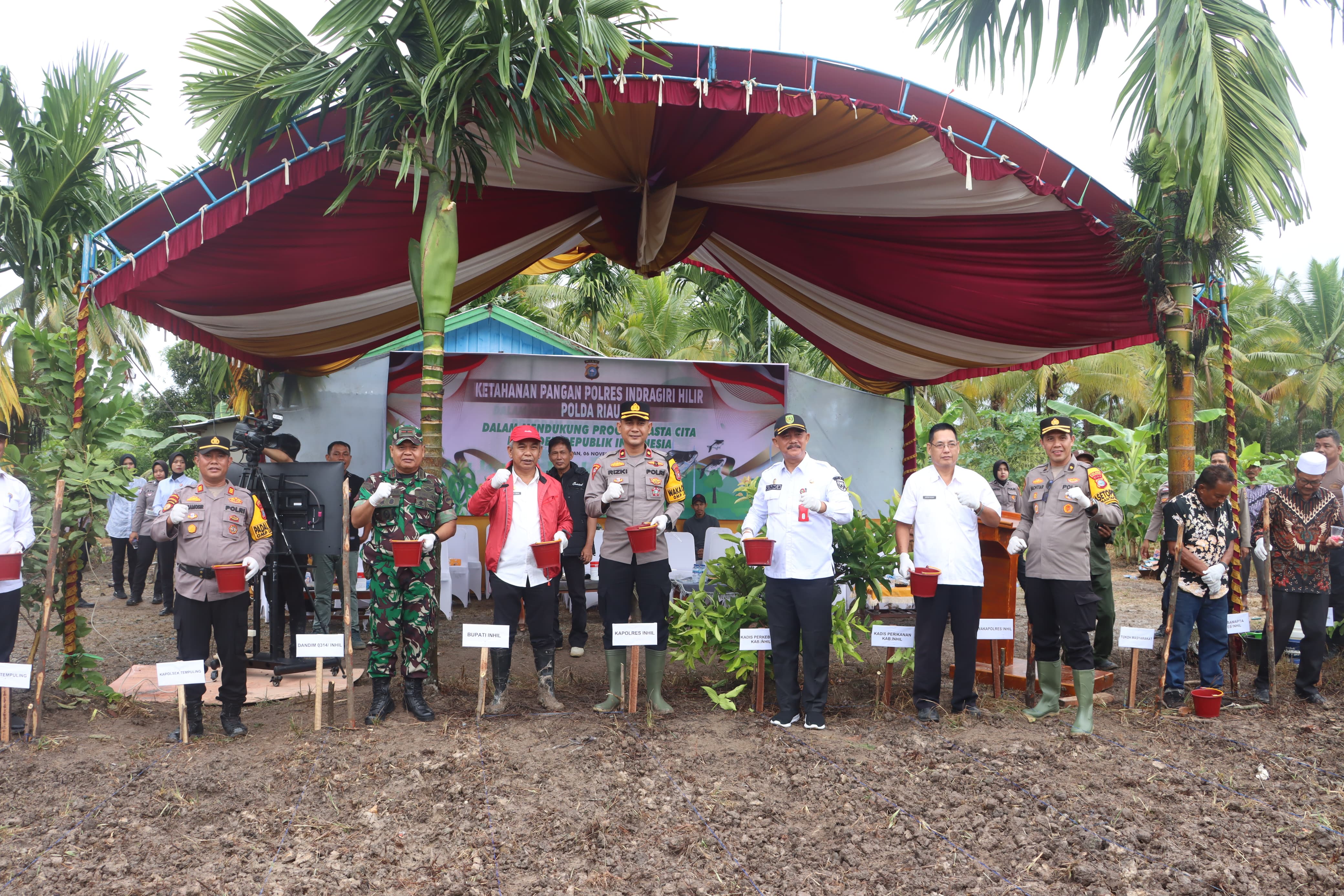 Polres Inhil Implementasi Asta Cita Presiden Dalam Ketahanan Pangan