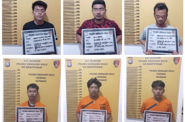 Rebutan Patok Batas Lahan di Inhu, Petani Dikeroyok, 7 Pelaku Diamankan Polisi