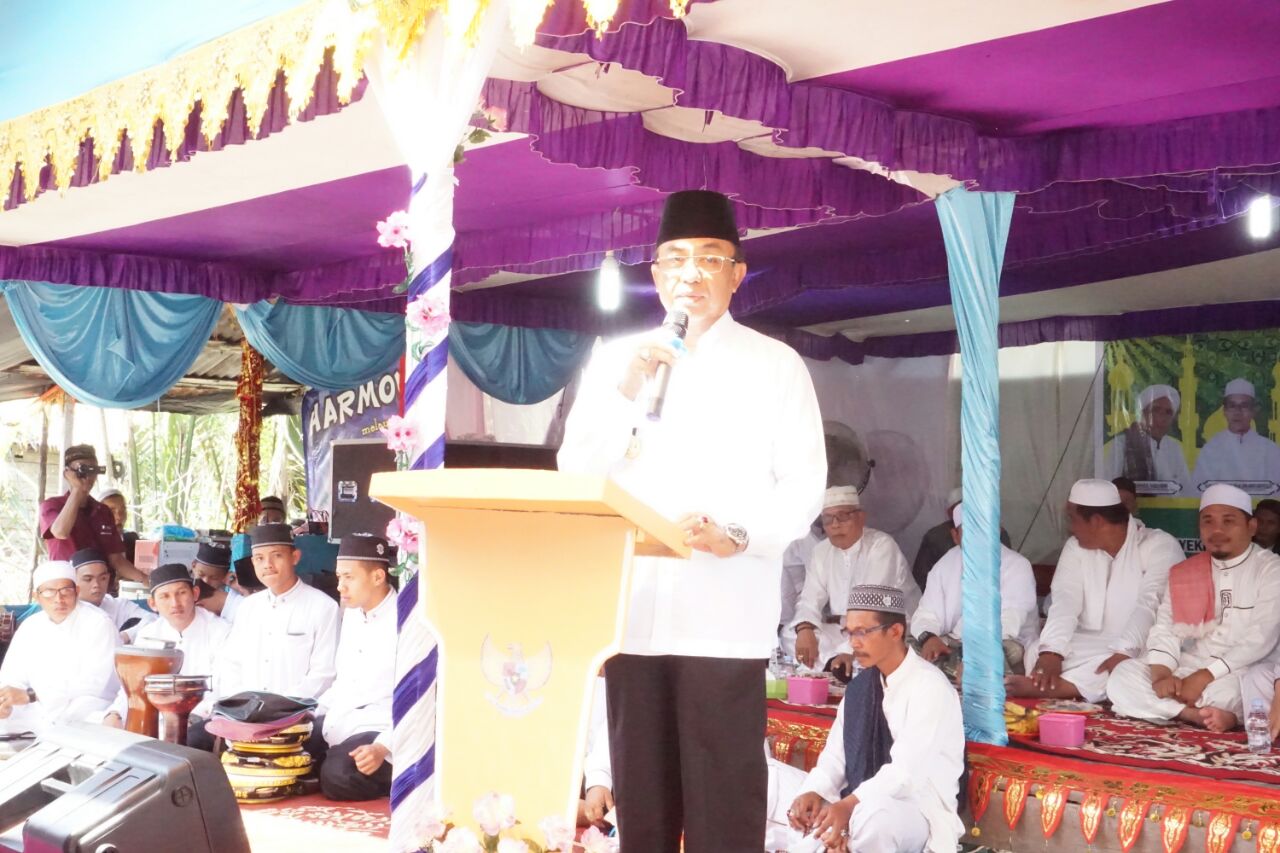 Bupati Inhil Hadiri Haul Sultani Aulia Syekh Abdul Qadir Al - Jaelani, Desa Sungai Ambat, Enok