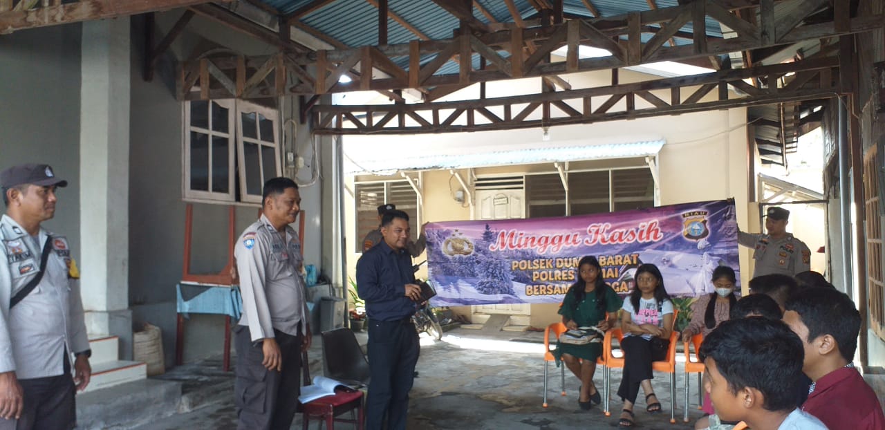 Bhabinkamtibmas Dumai Gelar Minggu Kasih Demi Ciptakan Pemilu Damai 2024