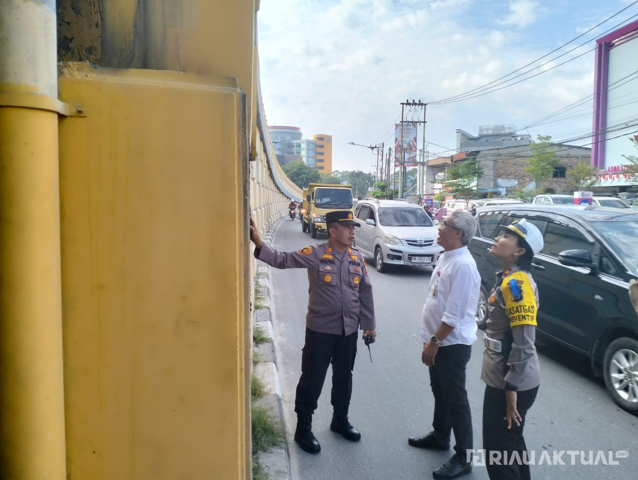 Kondisi Fly Over Sudirman-Harapan Raya Retak, Polisi Sebut Masih Aman Dilewati