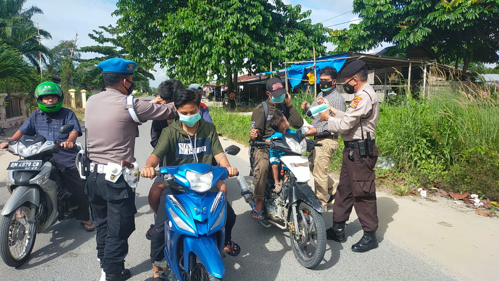 Ini Upaya Polsek Pangkalan Kuras Cegah Covid-19 di Wilkum 
