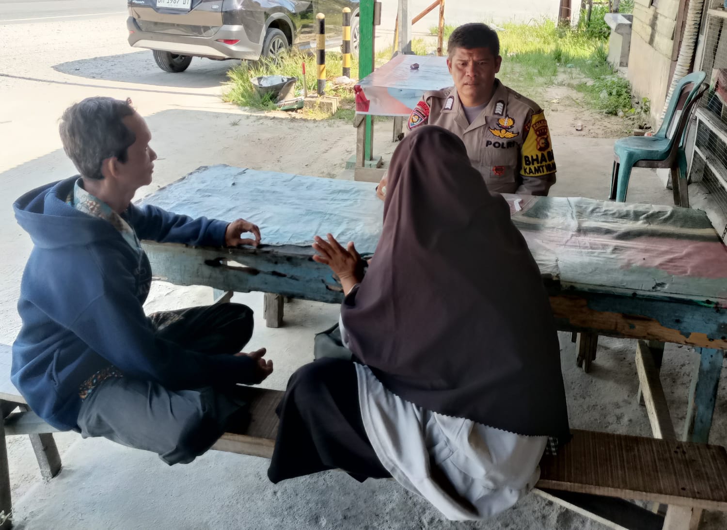 Polsek Pinggir Lakukan Sosialisasi Kamtibmas di Desa Tengganau dan Desa Balai Pungut