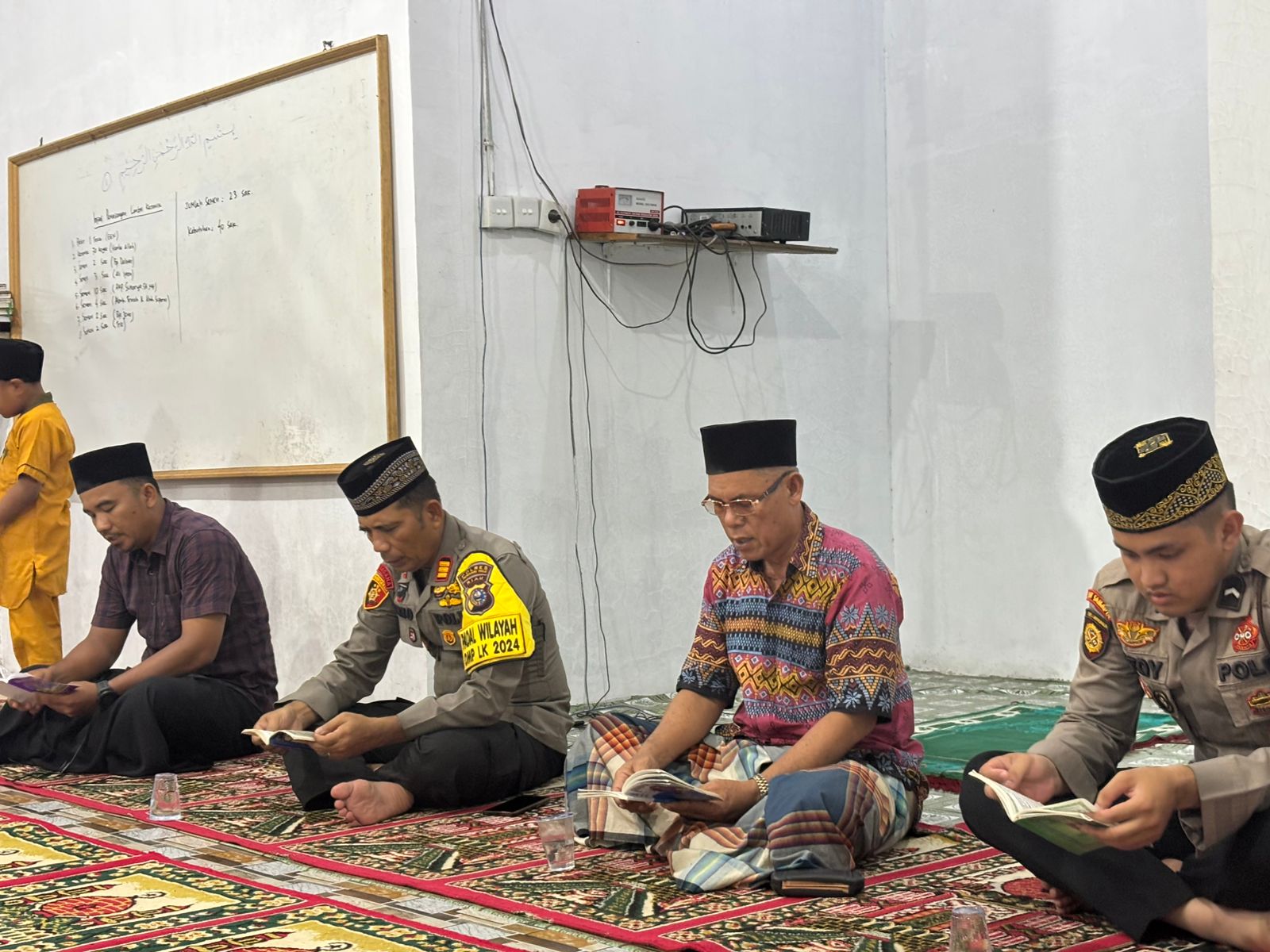 Polsek Kuala Cenaku Gelar Pengajian dan Doa Bersama Demi Pilkada Damai