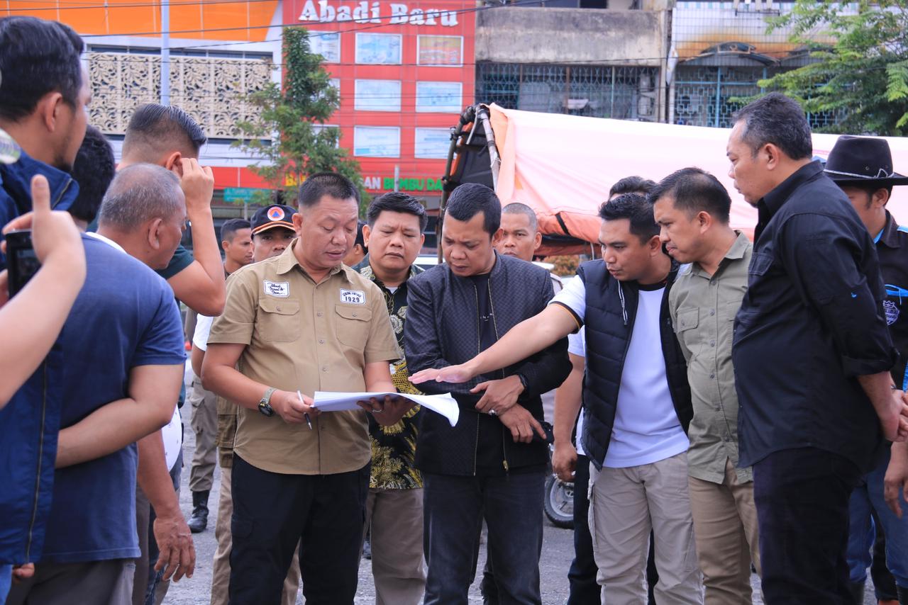 Kios Pedagang Korban Kebakaran Mulai Dibangun, Disperindag Pekanbaru Tata Ulang Sirkulasi Pasar Cik Puan
