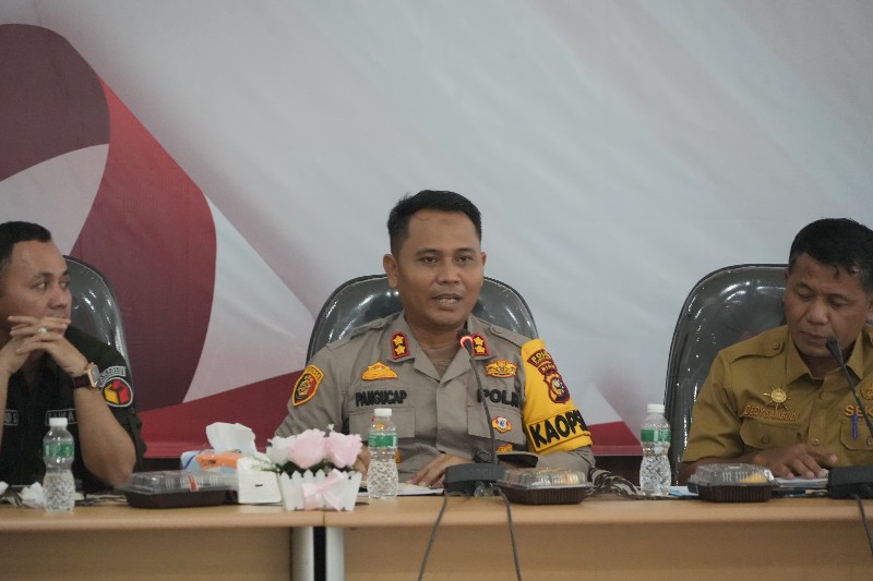 Kapolres Kuansing Hadiri Rapat Pemantapan Persiapan Pemungutan Suara Pemilu 2024