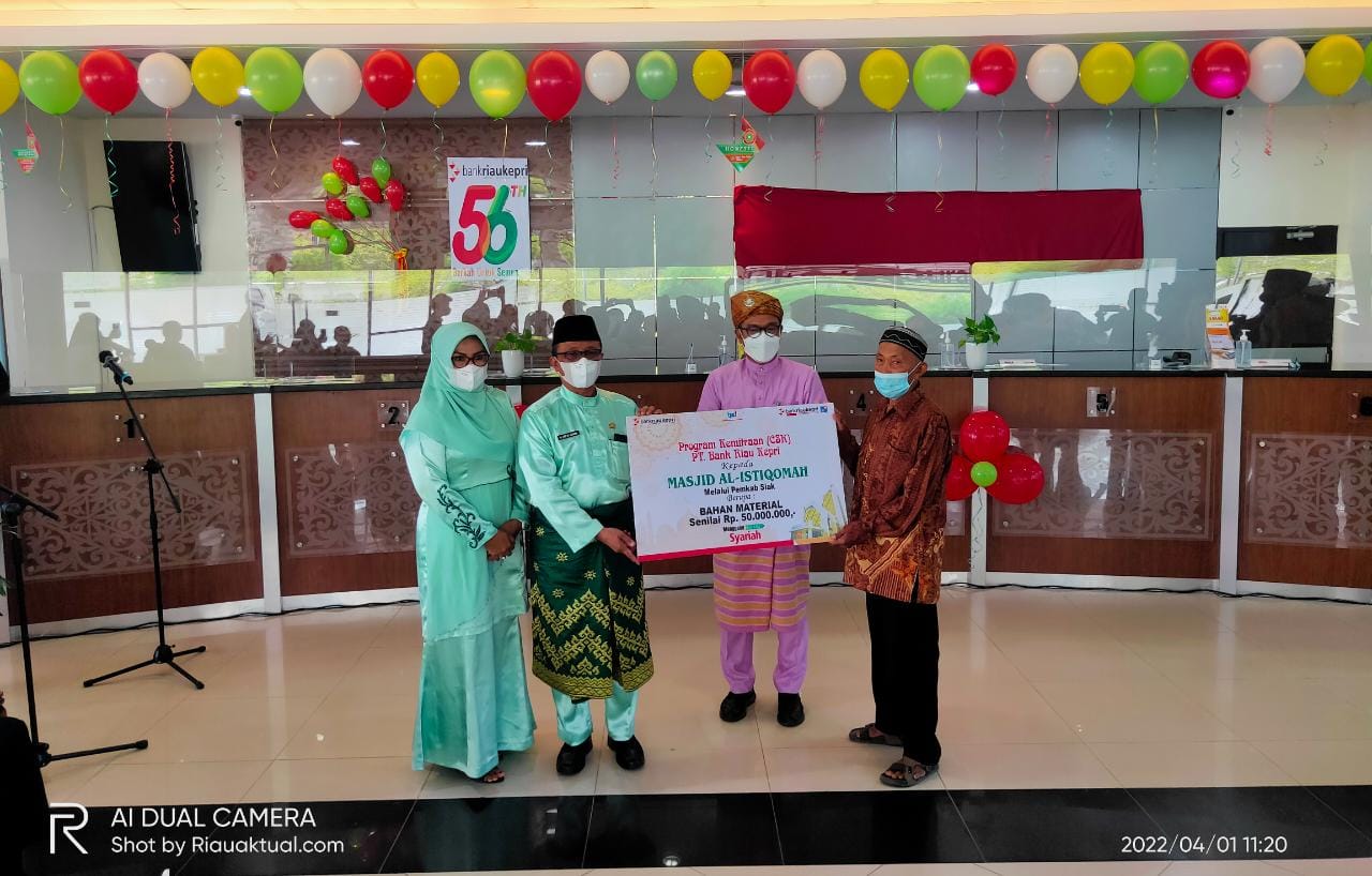 HUT ke 56, BRK Cabang Siak Raih Penghargaan Terbaik 1 Pengumpulan PBB Melalui Aplikasi QRIS Dari BI