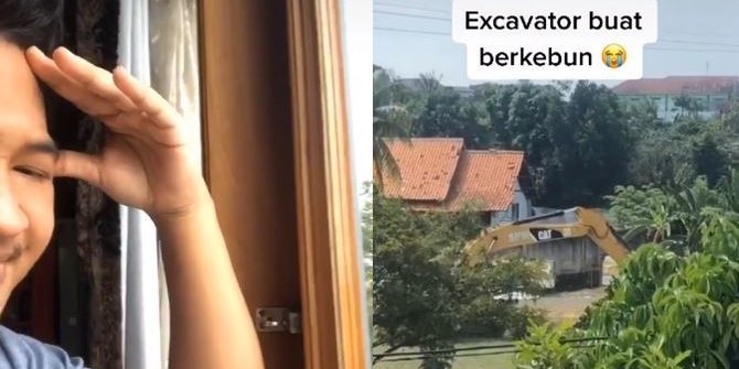 Pria Super Tajir Halaman Rumahnya 7 Hektare, Pakai Ekskavator Buat Rapikan Kebun