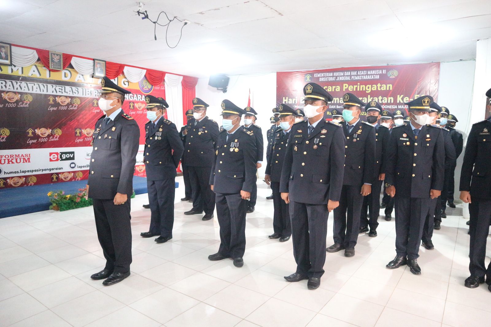 Kalapas Beserta Jajaran Lapas Seribu Suluk Ikuti Upacara Peringatan Secara Virtual