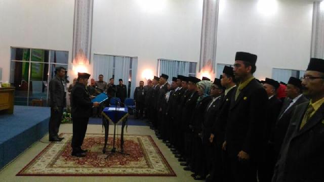 Bupati Lantik 112 Pejabat Pengawas, 8 Pejabat Administrator